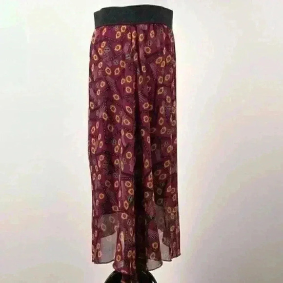Lularoe Lola skirt M 8-10 chiffon elastic waist - Picture 4 of 10